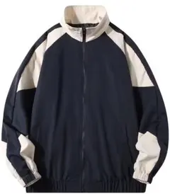 カラーブロック ジップアップジャケット　　ＸＬ【３枚目以降に現物画像あり】