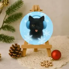 【送料無料❣️】猫ステッカー 雪 イヤーマフ