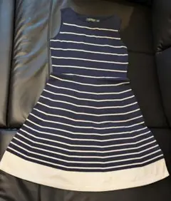 美品 LAUREN ラルフローレン ボーダーニットワンピースのサムネイル