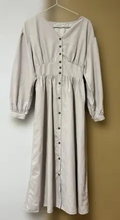 ナイスクラップ/ロングワンピース/F/ウエストゴム ピンクベージュ