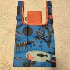 【匿名配送】KALDI　エコバッグ　いきものがたり　ブルー