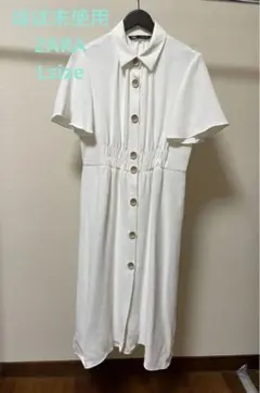 ほぼ未使用✨ZARA ホワイトワンピースL