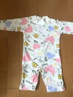 スヌーピー　長袖ロンパース　70cm