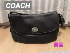 COACH レザー ショルダーバッグ ブラックのサムネイル