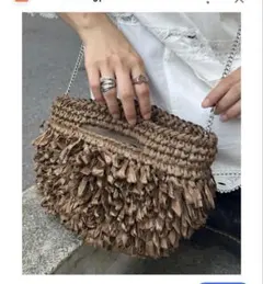 CIAOPANIC TYPY【Aguni】ペーパーフリンジBAG （brown）