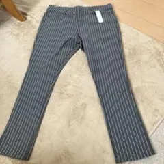 hobos plus 3L 裏起毛ストライプパンツ　大きいサイズ　新品