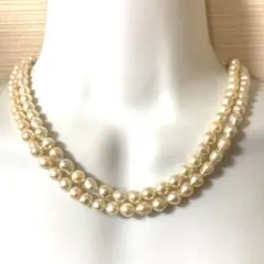 あこや真珠 ロングネックレス シャンパンカラー - メルカリ