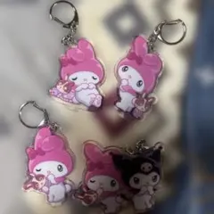 マイメロディ アクリルキーホルダーセット　宇佐美