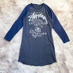 404【人気デザイン】STUSSY woman ステューシー ロゴTシャツワンピ