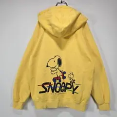 Peanuts　ヴィンテージ　フルジップ　フーディ　160　ビッグプリント　古着