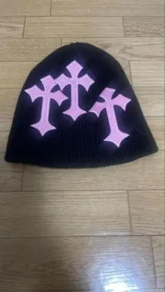 ビーニー y2k グランジ 海外ストリート ニット帽 opium 2点セット