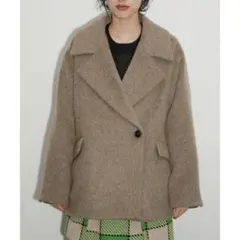 アダムエロペ　シャギーコート　ブラウン　adam et rope ゆったり