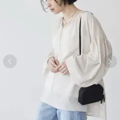 AMERICAN HOLIC シアーボイルギャザースリーブチュニック M