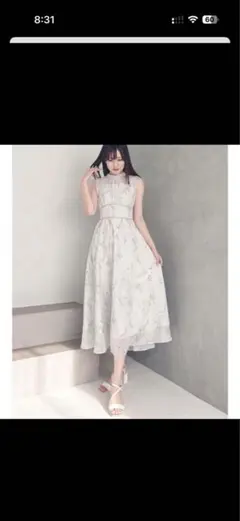 ★完売品★マーキュリーデュオ　花柄ワンピース　花柄バックレースワンピース