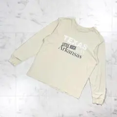 relume TEXASロゴプリントTシャツ ベージュ サイズF*FD254