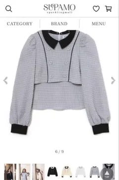 bubbles プランプチェックブラウス ブルー