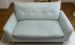 ミントグリーン 2人掛けソファ