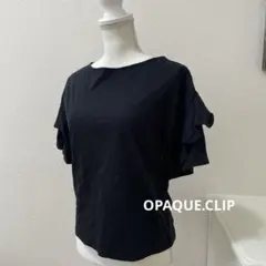 OPAQUE.CLIP 袖 黒 半袖Tシャツ