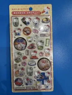 新作正規品　ボンボンドロップシール　和柄　キティ 寿司