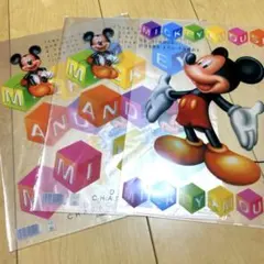 ディズニー　ミッキーマウス　ミニーマウス　クリアファイル　未使用品