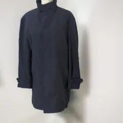 ネイビー ステンカラーコート