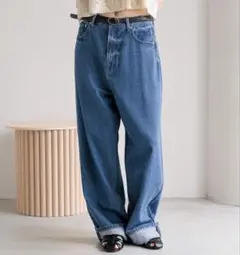LOWRYS FARM✳︎ロールアップルーズデニム　新品タグ付き