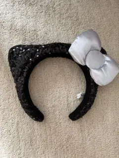 猫耳カチューシャ スパンコール 黒