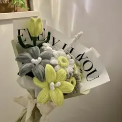 【完成品】モールフラワーブーケ 枯れない花束 韓国インテリア