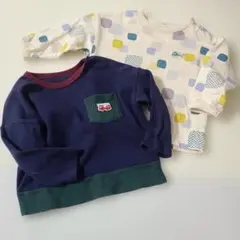 90サイズ　長袖シャツ2枚セット