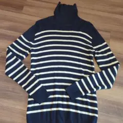 無印タートルネック Lサイズ ネイビー