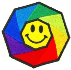 アイロンワッペン スマイル にこちゃん レインボー キャラクター