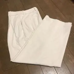 ユニクロ　タックワイドパンツ　ナチュラルカラー