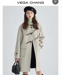 VEGA CHANG ダッフルコート　フード付き　ベージュ