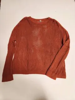 3Dメッシュクルーネックセーター（長袖）ブラウンLサイズ値下げ不可