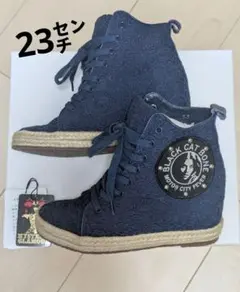 ヒステリックグラマー インヒール スニーカー　レース×ワッペン