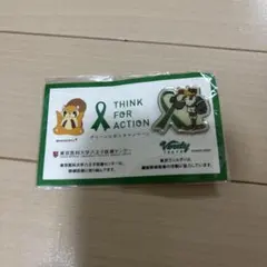 東京ヴェルディ グリーンリボン ピンバッジ THINK FOR ACTIONのサムネイル