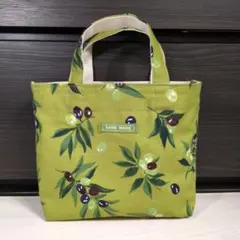 ハンドメイド、ミニトートバッグ Olive（オリーブ）