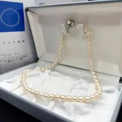 【テリ強】 鑑別書付　あこや　本真珠　ネックレス　6.5-7.0mm　28.6g