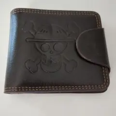 ワンピース ダークブラウン色 二つ折り財布☆新品