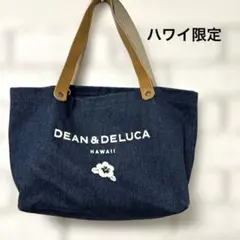 ディーン&デルーカ　ハワイ限定トートバッグ　S デニム素材　本革のサムネイル