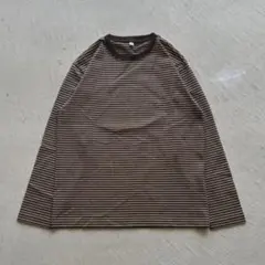 00s old uniqlo border l/s ボーダー ロンt ブラウン