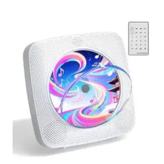 CDプレーヤー ラジカセ Bluetooth 卓上 壁掛けCDプレイヤー 白