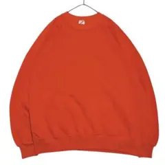 H*M様 USA製 JERZEES 無地 長袖スウェット オレンジ 古着q49