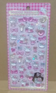 正規品キティ ボンボンドロップシール ピンク サンリオ 第二弾