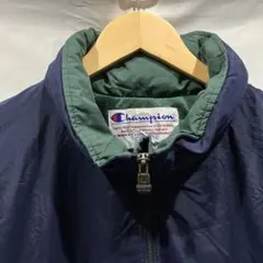 Champion チャンピオン ナイロンジャケット XL ネイビー　グリーン古着