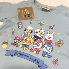アンパンマン　ロールパンナ　メロンパンナ　新品　半袖　Tシャツ　水色　95cm