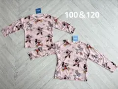 新品　100＆120cm ディズニー　ミッキーミニーデイジー　長袖　ロンT