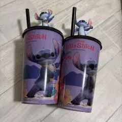 『リロ＆スティッチ』トッパーフィギュア付きドリンクカップ 2個セット