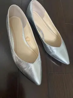 GU フラットパンプス シルバー　23.5cm