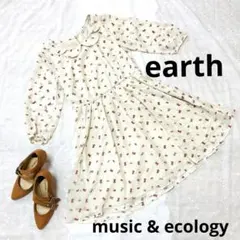 アースミュージックエコロジー 透ける袖 ブラウス ワンピース チュニック